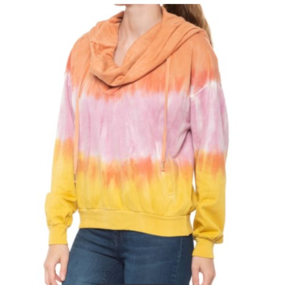 Young Fabulous & Broke Piper Hoodie Tie Dye Cowl Size Large